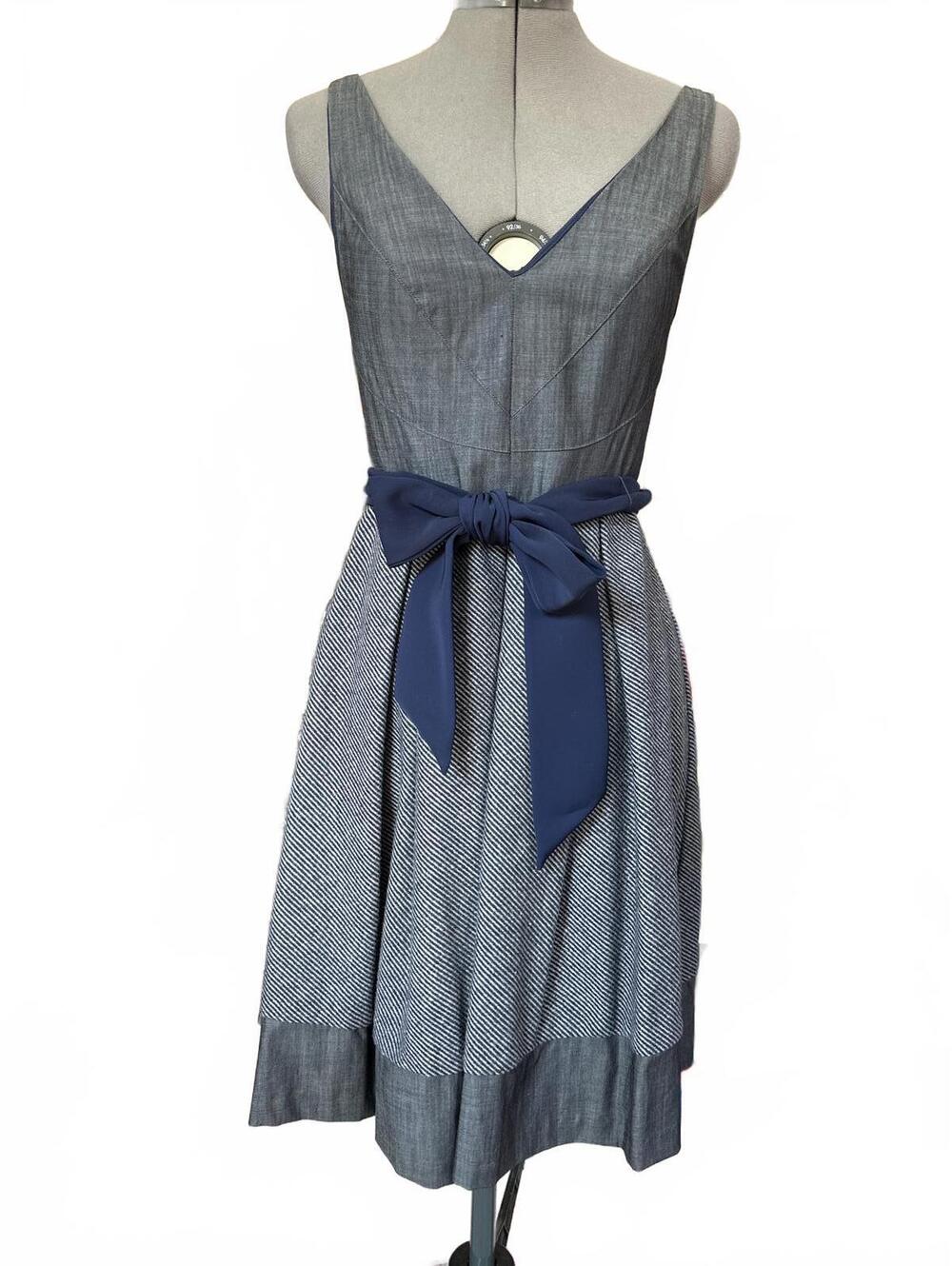 Anthropologie Eva Franco Sleeveless V-Neck Midi Dress Size 4